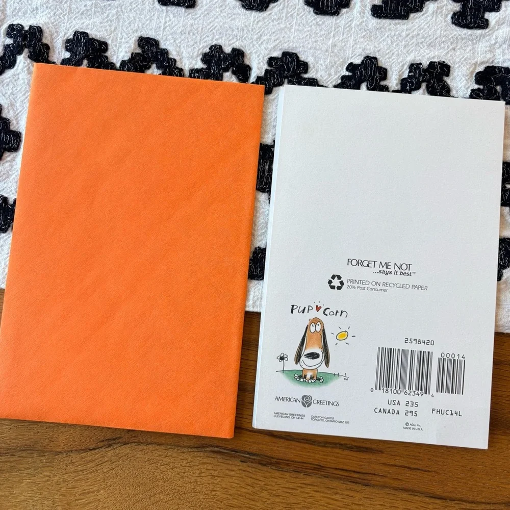 Forget Me Not 78th Street Friendship Friends Greeting Card Dog Orange Envelope